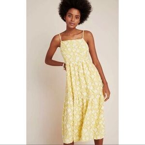 Anthropologie Rhonda Textured Midi Dress EC SZ10